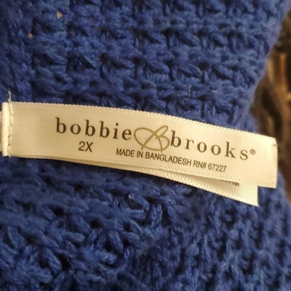 Bobbie & Brooks Ruby Navy cream stripes Sweater Size 2XL